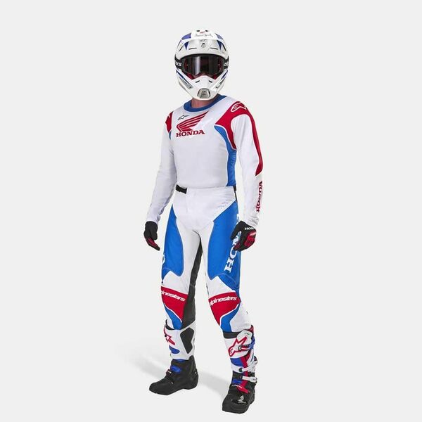 Alpinestars Honda Racer Iconic - Blanco/Azul Brillante/Rojo Brillante