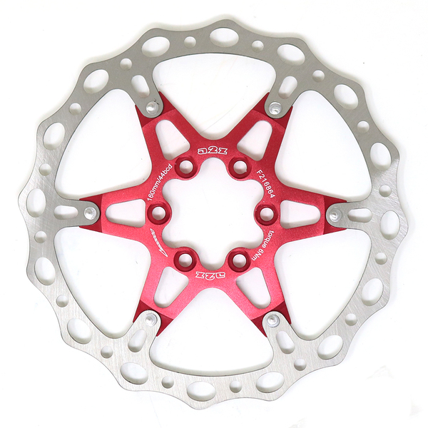 A2Z Components Disco de Freno a2z ATO-160 Oval Flourish Rojo