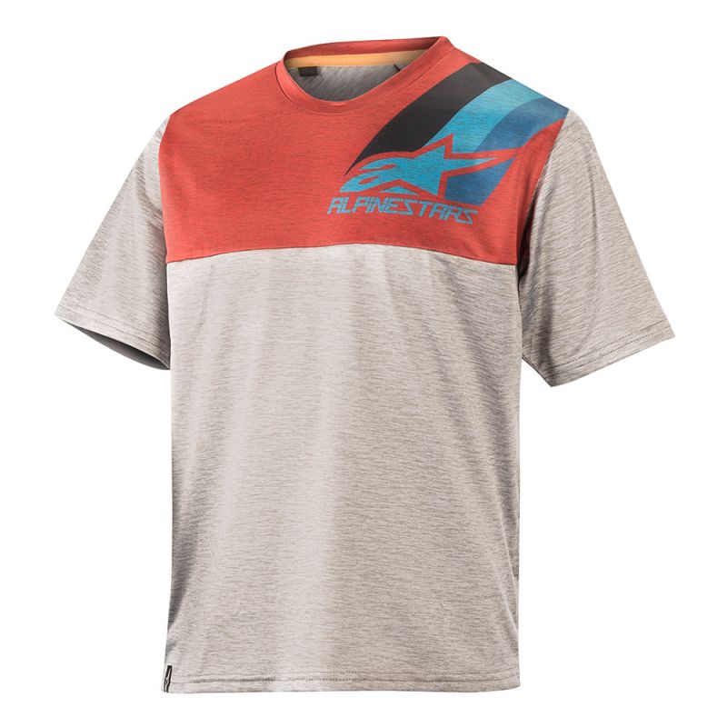 Alpinestars Jersey Niños 4.0 Ss Melange Gray Black Ochre Red