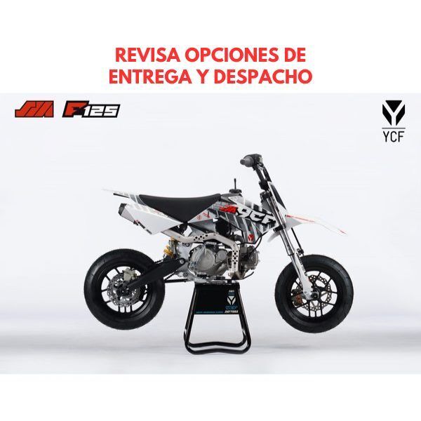 Motocicleta tipo pitbike marca YCF SM F125, motor 125cc