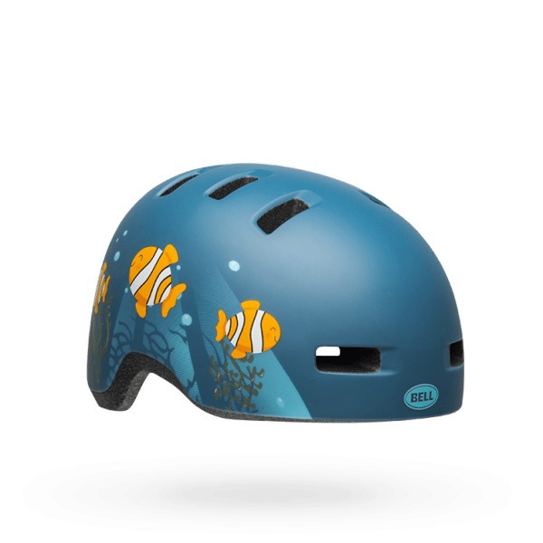 BELL Casco Bell Niños Lil Ripper Matte Gris/Azul Fish