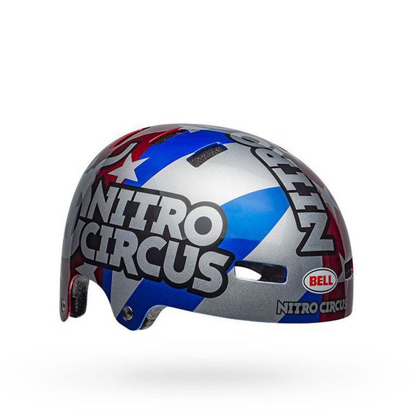 BELL Casco Bell Local Rojo/Silver/Rojo Azul Nitro