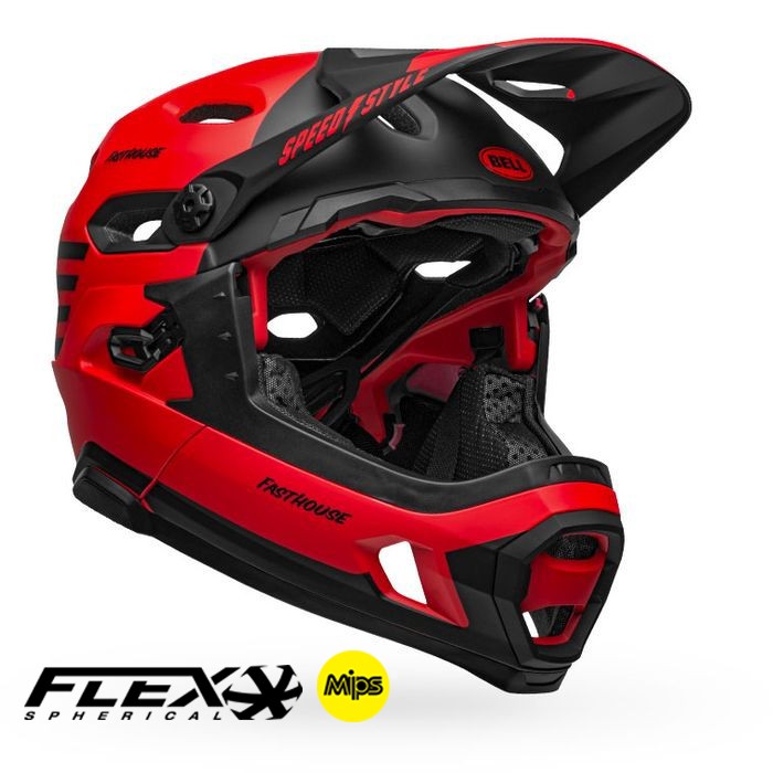 BELL Casco Bell Super Dh Mips - Flex Spherical Fasthouse Red/Black
